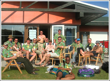 The Lags lounge in their Leisurewear after doing a job on the Saturday