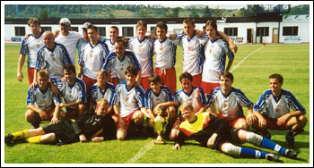 The Czechs celebrate their first World Cup win.