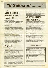 The front cover of the very first issue of "If Selected..." from October 1993