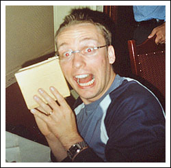 Hoyland is lost for words as he clutches the much sought-after Cardboard Box.