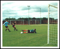 The Manchester keeper saves brilliantly against Italy